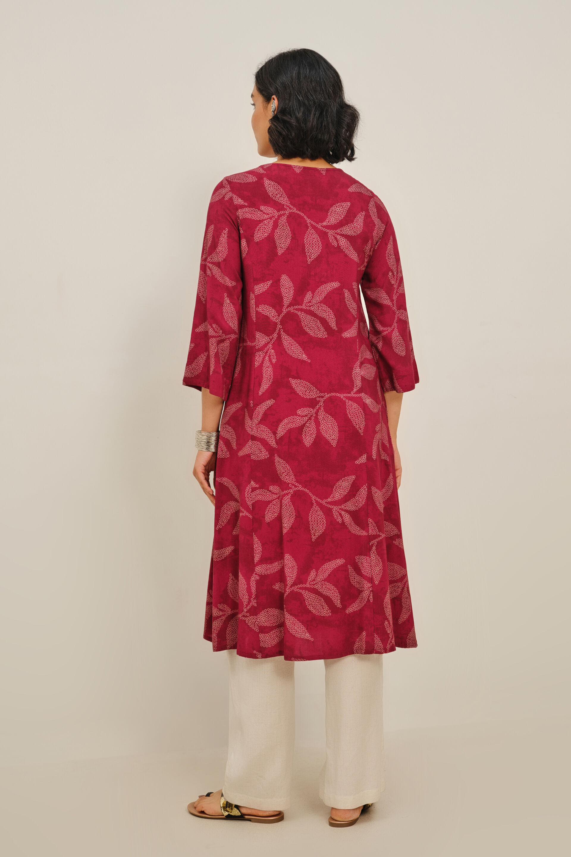 Wine Tarang Kurta, Wine, image 4